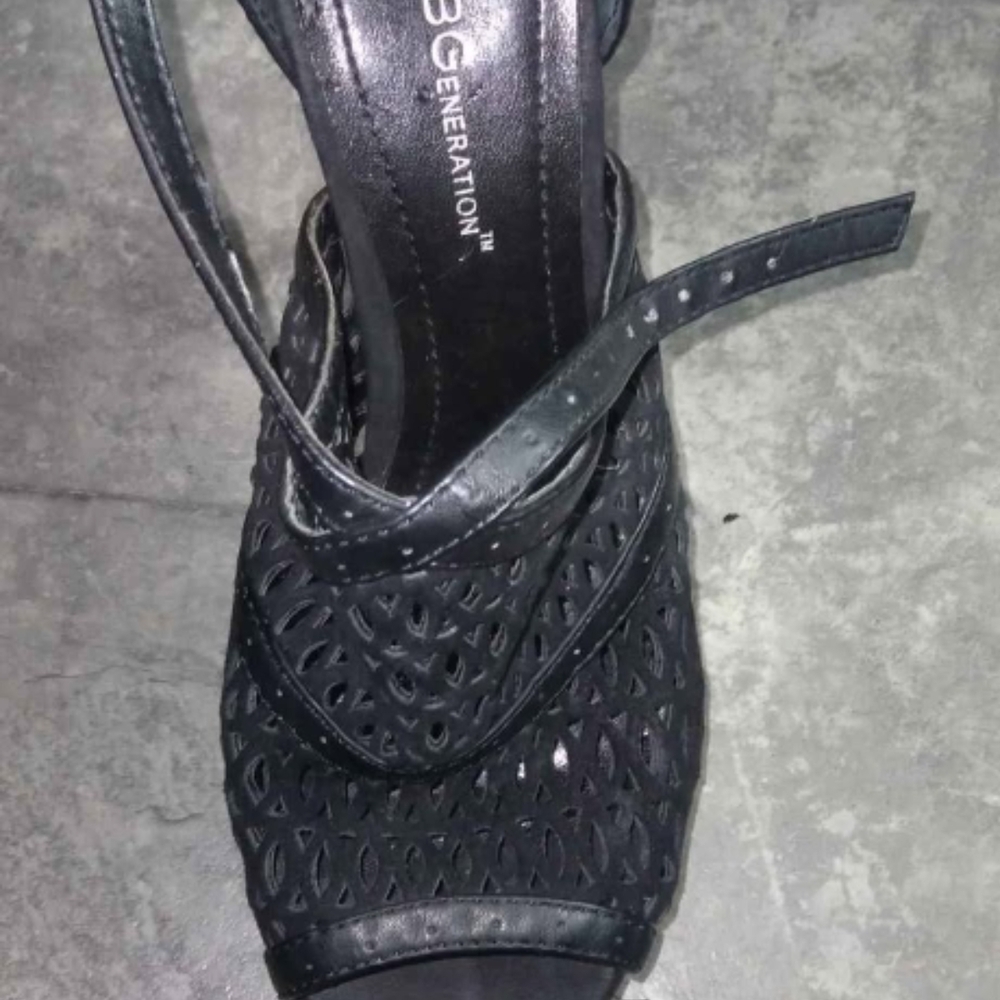 BCBGeneration Black Textured Heels